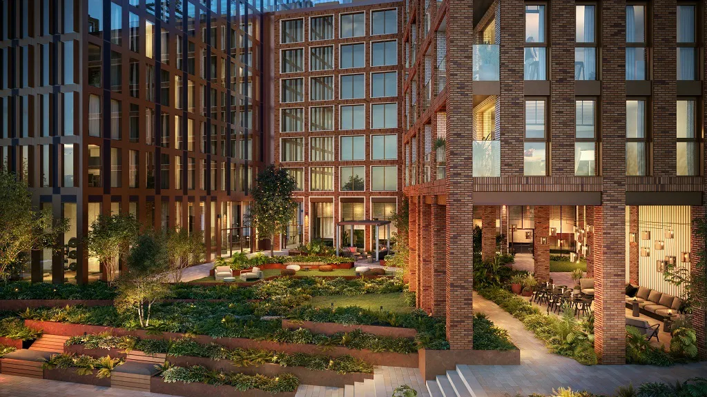 One Port Street courtyard CGI Select Properties p Vita Group
