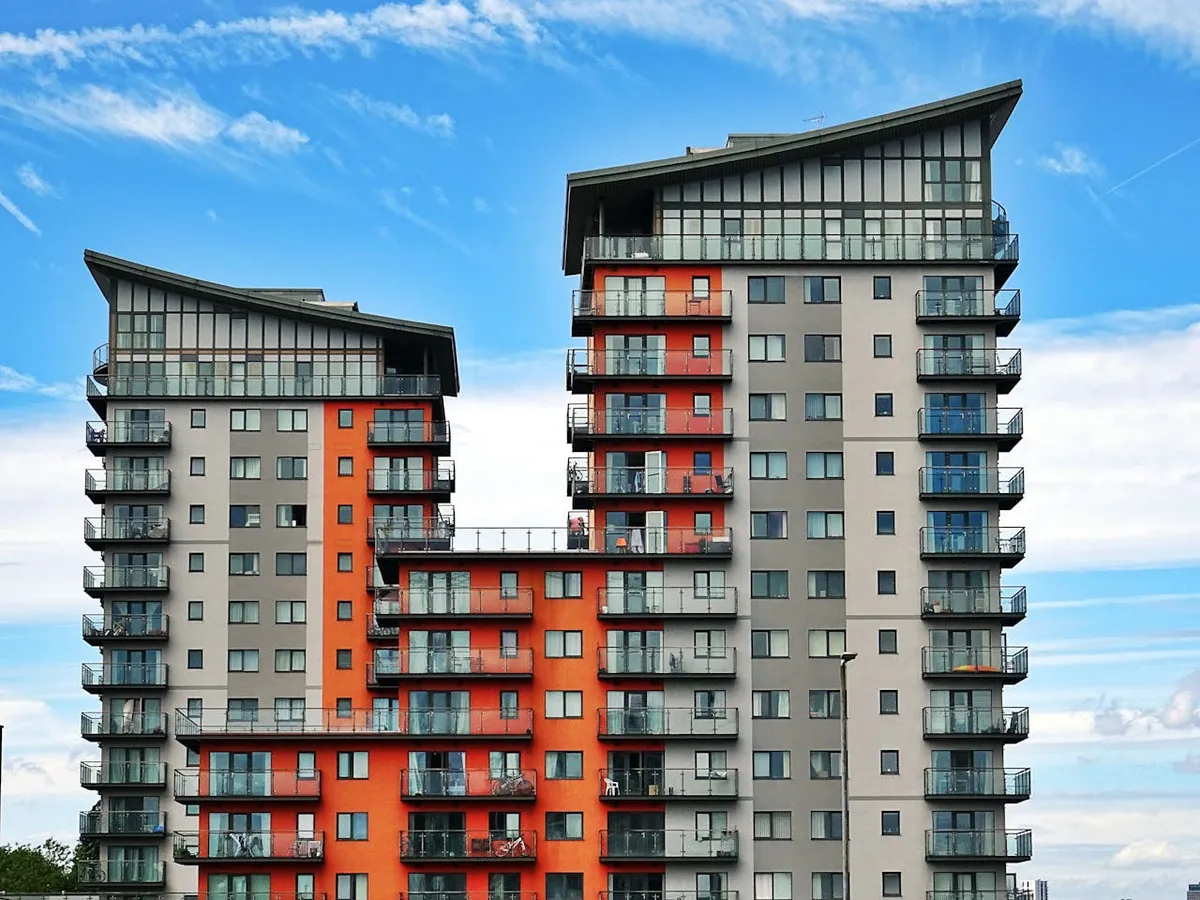 Colourful apartment blocks